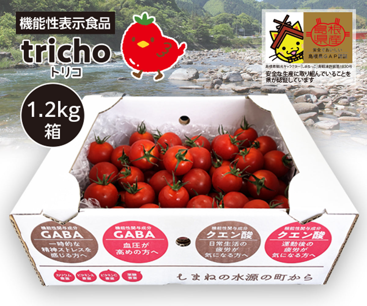 機能性表示食品 高糖度ﾌﾙｰﾂﾄﾏﾄ『tricho(トリコ)』1.2KG箱